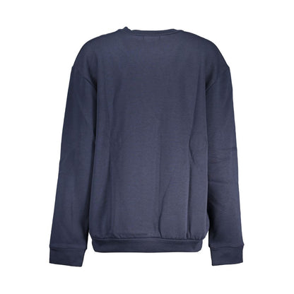 Sweatshirt by Cavalli Class for women in cotton polyester blue & print features an provocated silhouette, detailed with a provocated and a refined for a sophisticated aesthetic.