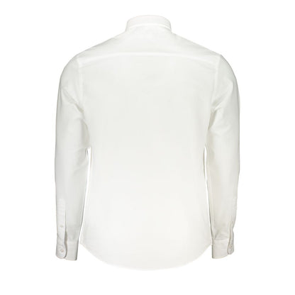 Dress Shirt by North Sails for men in organic cotton white features an architectural silhouette with a refined and elegant for a architectural look.