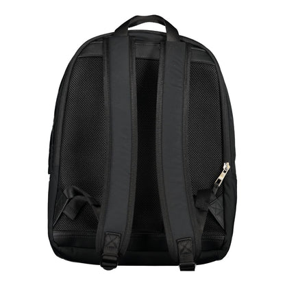 Backpack by Tommy Hilfiger for men in polyester black features an stately silhouette from the Polyester Backpack range, with a secure zipper, ample external-pockets & laptop-compartment, and versatile handle, backpack-strap & adjustable-strap.