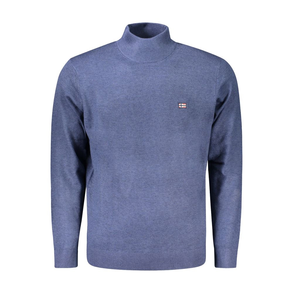 This Sweater by Norway 1963 for men in polyester blue presents a understated silhouette, featuring a sophisticated high-neck neckline and for a understated finish.