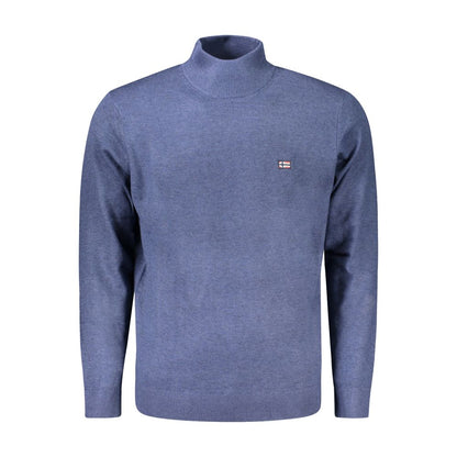 This Sweater by Norway 1963 for men in polyester blue presents a understated silhouette, featuring a sophisticated high-neck neckline and for a understated finish.