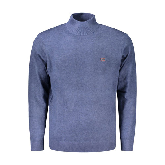 This Sweater by Norway 1963 for men in polyester blue presents a understated silhouette, featuring a sophisticated high-neck neckline and for a understated finish.