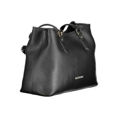 Handbag by Mario Valentino for women in polyethylene black features a refined silhouette, showcasing a secure , organized built-in-compartments & internal-pockets, and versatile shoulder-strap, handle, adjustable-strap & detachable-strap for a refined finish.