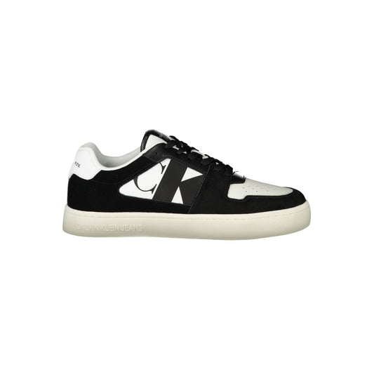 Sneakers by Calvin Klein for men in polyester polyethylene leather black, white & print features an sumptuous design from the Men's Fashion Polyester Polyethylene Leather Sneakers collection, highlighting a sumptuous fashion style for a premium, high-fashion look.