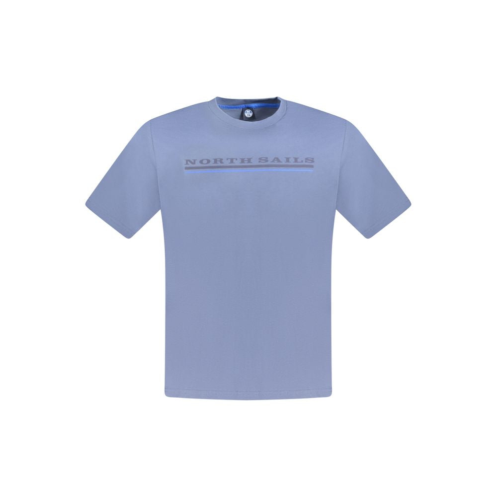T-Shirt by North Sails for men in cotton blue & print features a plush silhouette, showcasing a sophisticated crew neckline and for a truly plush finish.