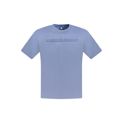 T-Shirt by North Sails for men in cotton blue & print features a plush silhouette, showcasing a sophisticated crew neckline and for a truly plush finish.