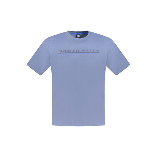 T-Shirt by North Sails for men in cotton blue & print features a plush silhouette, showcasing a sophisticated crew neckline and for a truly plush finish.