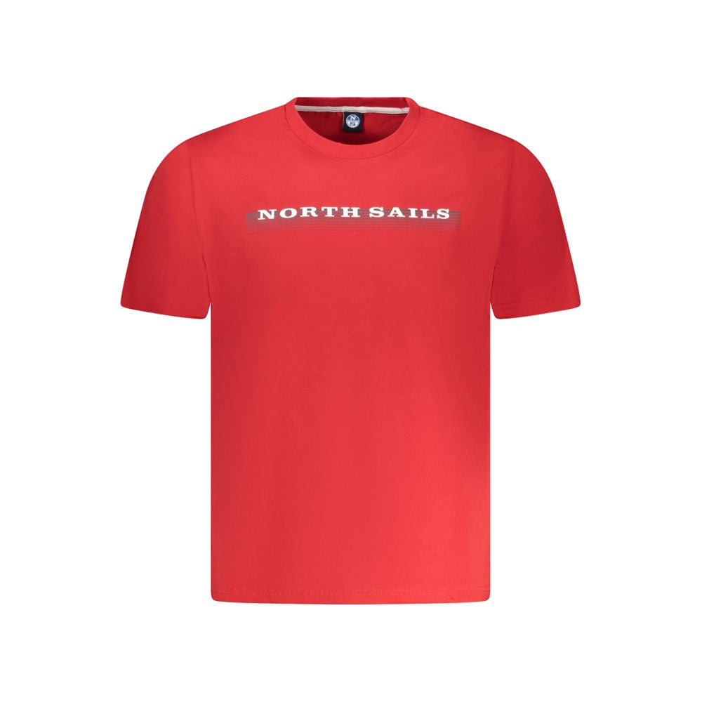 T-Shirt by North Sails for men in cotton red & print showcases a chic silhouette, artfully detailed with a chic crew neckline and for a chic finish.