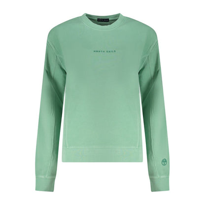 Sweatshirt by North Sails for women in cotton green & print showcases a slouchy chic silhouette, artfully detailed with a slouchy chic crew neckline and long-sleeve for a slouchy chic finish.
