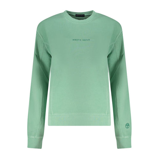 Sweatshirt by North Sails for women in cotton green & print showcases a slouchy chic silhouette, artfully detailed with a slouchy chic crew neckline and long-sleeve for a slouchy chic finish.