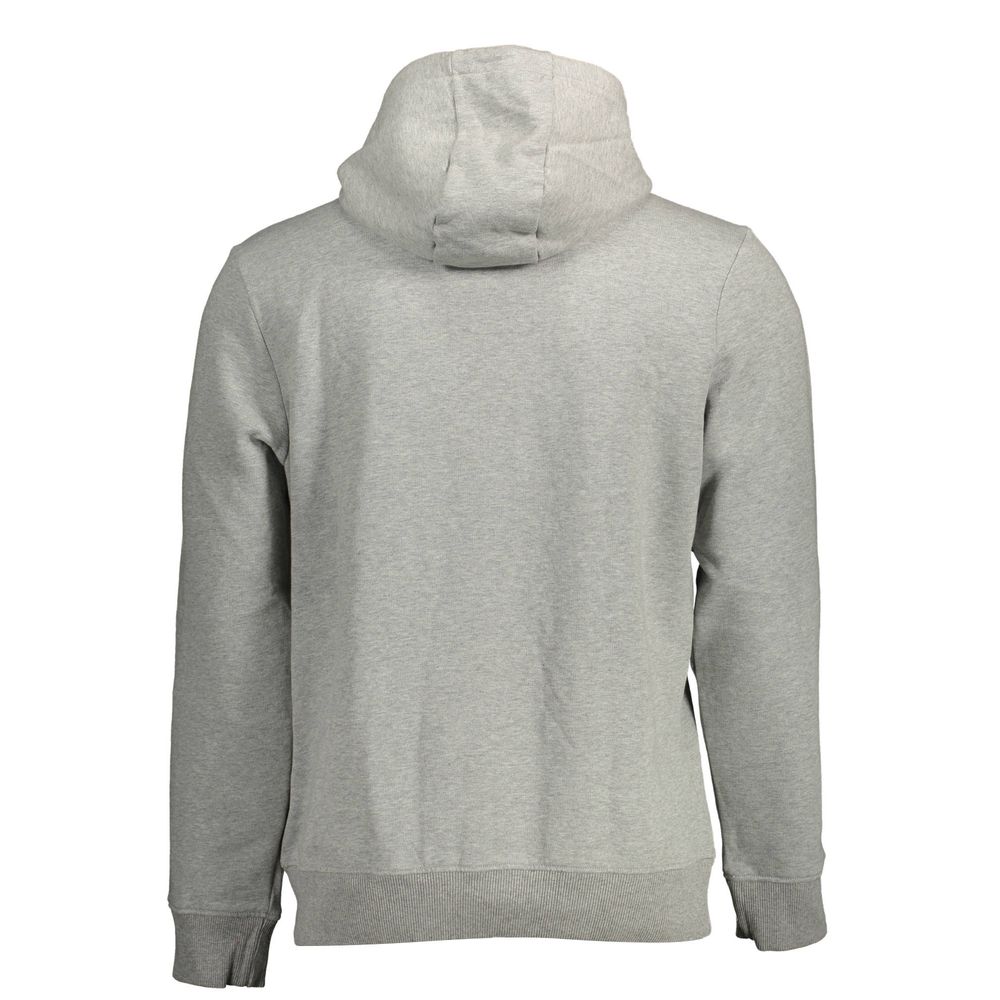 Hooded Sweatshirt Hoodie by Napapijri for men in organic cotton & polyester brown & gray features a authentic silhouette, showcasing a sophisticated and authentic detail for a refined finish.