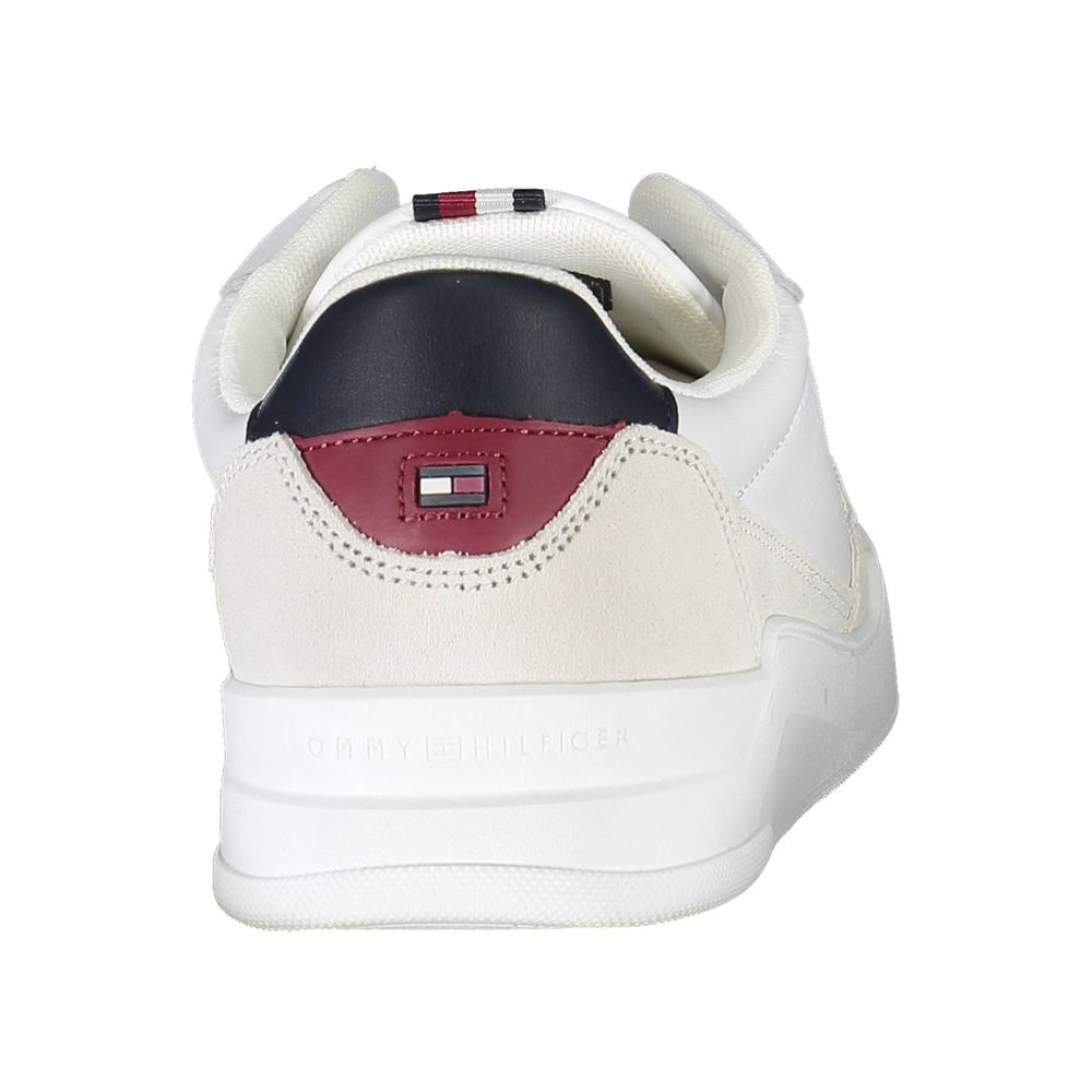 Sneakers by Tommy Hilfiger for men in polyester polyethylene leather white features a sumptuous design, perfectly showcasing the sumptuous fashion style of this Crisp Men's Fashion Polyester Polyethylene Leather Sneakers.