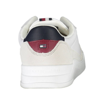 Sneakers by Tommy Hilfiger for men in polyester polyethylene leather white features a sumptuous design, perfectly showcasing the sumptuous fashion style of this Crisp Men's Fashion Polyester Polyethylene Leather Sneakers.