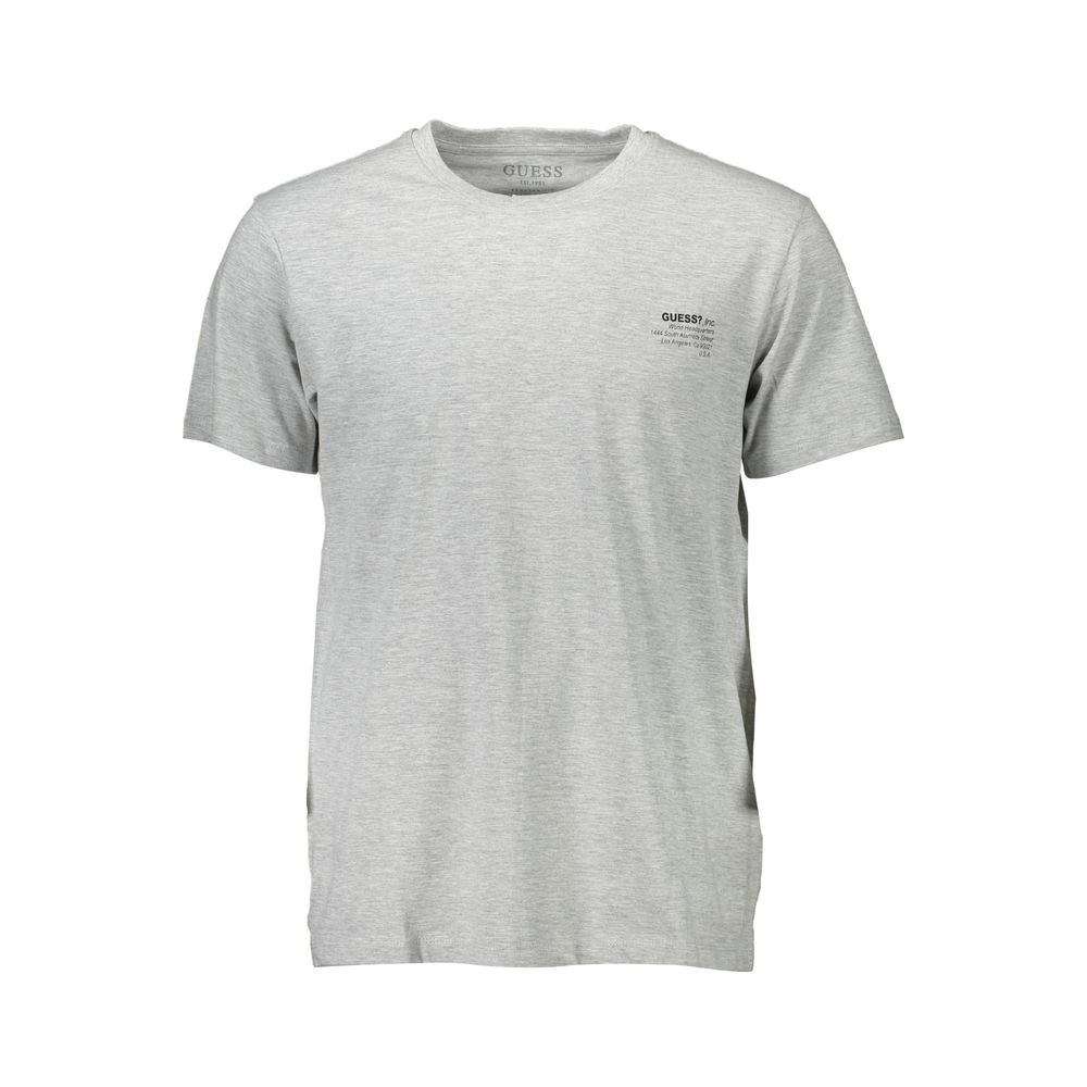 T-Shirt by Guess Jeans for men in viscose cotton brown, gray & print showcases a dramatic silhouette, elegantly detailed with a dramatic crew neckline and for a truly dramatic finish.