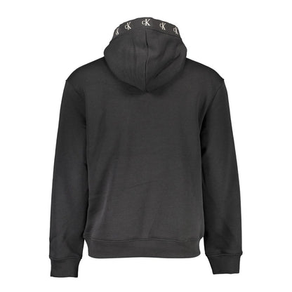 Hooded Sweatshirt Hoodie by Calvin Klein for men in cotton polyester black features an luminous silhouette, showcasing a sophisticated and for a truly luminous look.