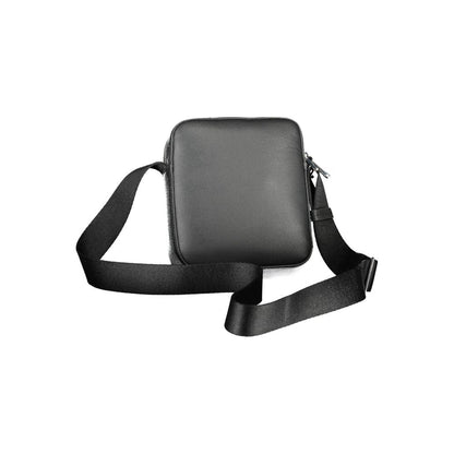 Shoulder Bag by Calvin Klein for men in polyester & polyethylene black showcases a statuesque silhouette, artfully detailed with a secure zipper, organized internal-pockets, and versatile shoulder-strap & adjustable-strap for a statuesque look.