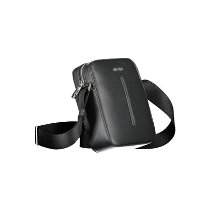 Shoulder Bag by Calvin Klein for men in polyester & polyethylene black features a statuesque silhouette, showcasing a secure zipper and statuesque internal-pockets with versatile shoulder-strap & adjustable-strap for a statuesque finish.