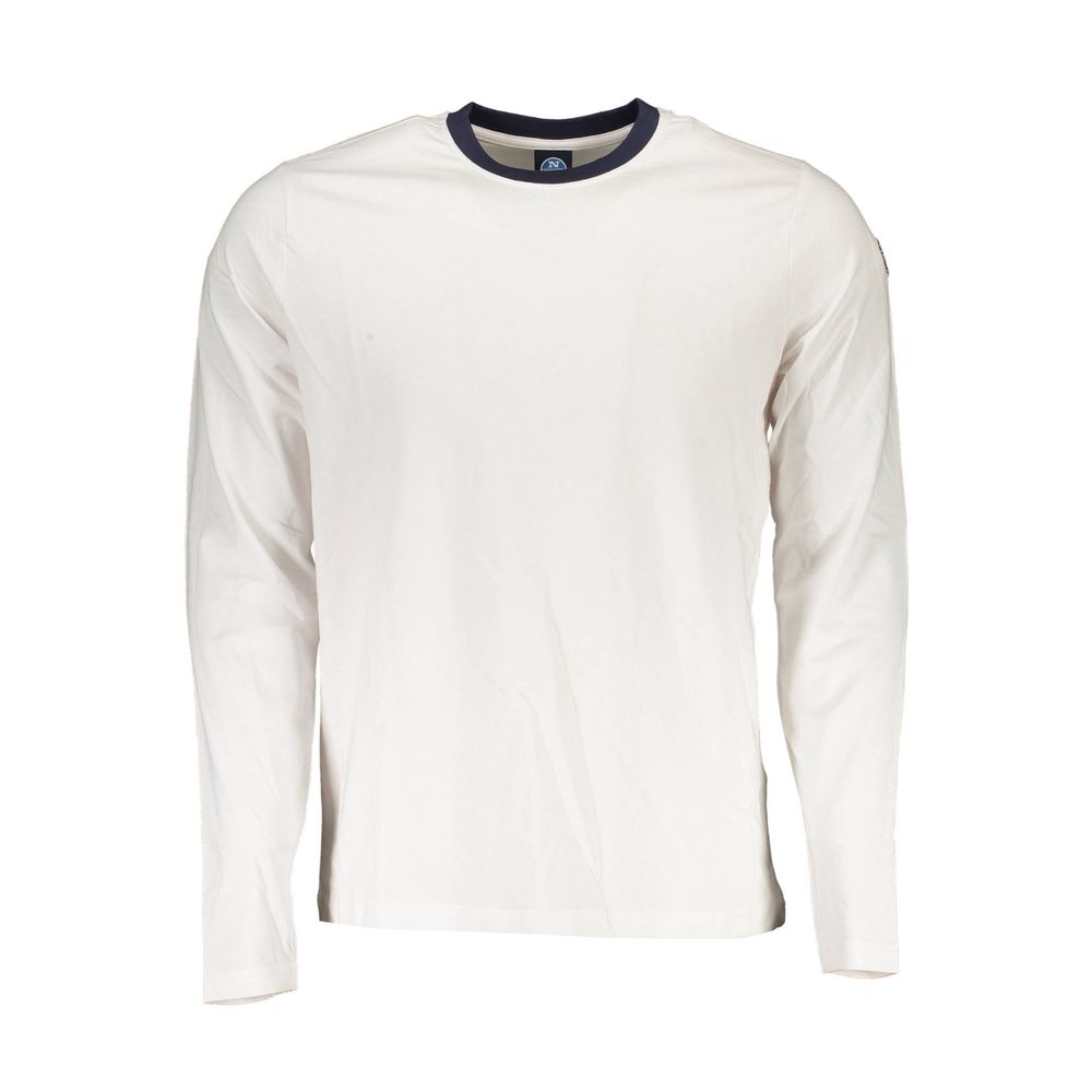 T-Shirt by North Sails for men in cotton white showcases a unassuming silhouette, artfully detailed with a refined crew neckline and unassuming for a sophisticated, contemporary look.