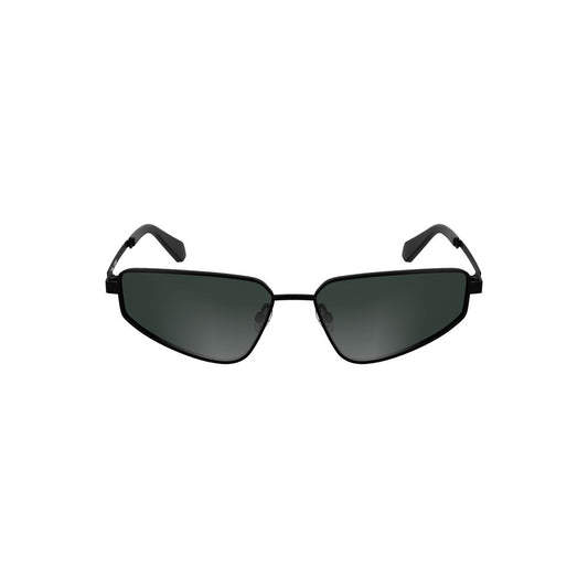 Sunglasses by Calvin Klein for women in metal and black featuring an opulent with a sophisticated black coloured frame finish and high-performance .