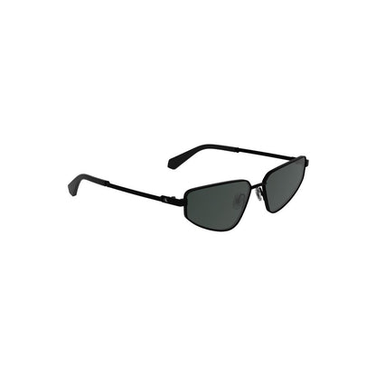 Sunglasses by Calvin Klein for women in metal and black presents a sumptuous silhouette, featuring black coloured frame and with for a sumptuous look.