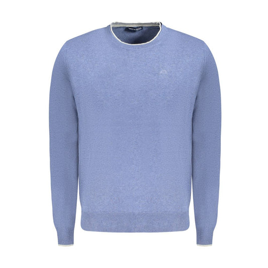 This Sweater by North Sails for men in cotton blue & signature presents a understated silhouette, featuring a sophisticated crew neckline and for a understated finish.