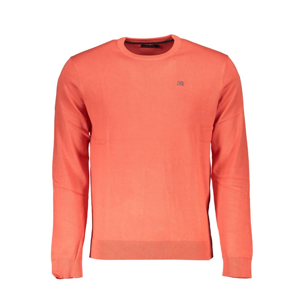 Sweater by Napapijri for men in cotton red showcases a sumptuous silhouette, artfully finished with a sumptuous crew neckline and for a sophisticated, sumptuous look.