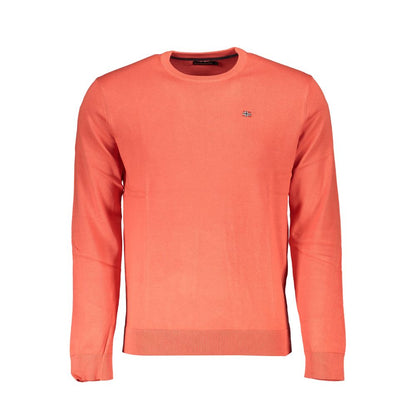 Sweater by Napapijri for men in cotton red showcases a sumptuous silhouette, artfully finished with a sumptuous crew neckline and for a sophisticated, sumptuous look.