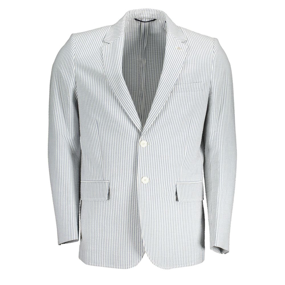 Overcoat by Gant for men in lyocell cotton blend white features an voluminous silhouette, showcasing distinct pockets and a voluminous for a truly voluminous aesthetic.