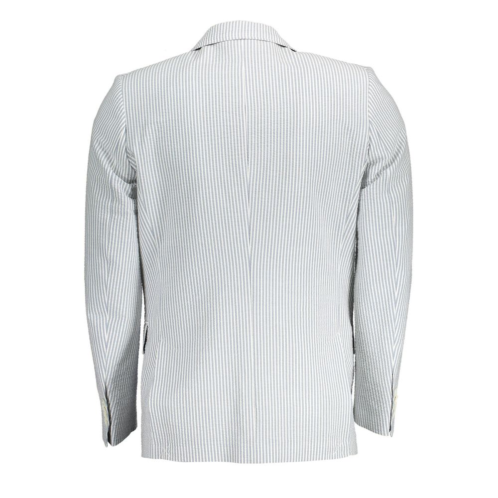 Overcoat by Gant for men in lyocell cotton blend white features an satoral silhouette, showcasing a sophisticated and satoral pockets for a premium, timeless look.