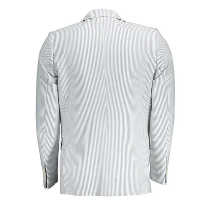 Vest by Gant for men in white showcases a utilitarian silhouette, artfully incorporating pockets and a utilitarian for a truly utilitarian finish.