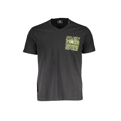 T-Shirt by Plein Sport for men in cotton black showcases a chic silhouette, artfully detailed with a chic and for a chic finish.