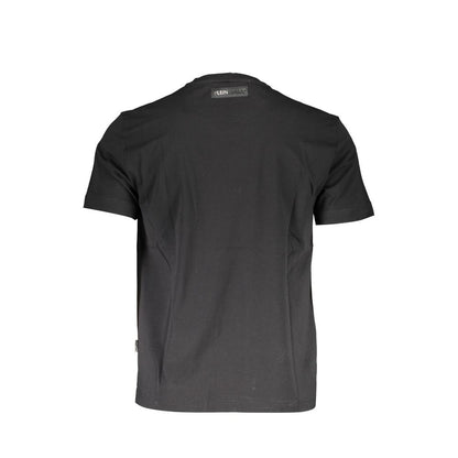 T-Shirt by Plein Sport for men in cotton black features an on trend silhouette, perfectly showcasing a on trend and for an elevated aesthetic.