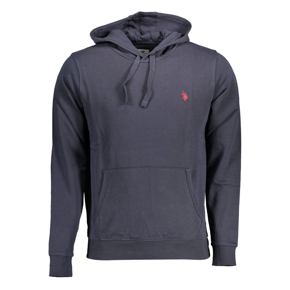 Hooded Sweatshirt Sweater by U.S. POLO ASSN. for men in cotton blue features an polished silhouette, showcasing refined and a sophisticated hooded neckline for a truly polished finish.