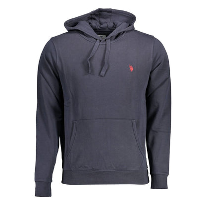 Hooded Sweatshirt Sweater by U.S. POLO ASSN. for men in cotton blue features an polished silhouette, showcasing refined and a sophisticated hooded neckline for a truly polished finish.