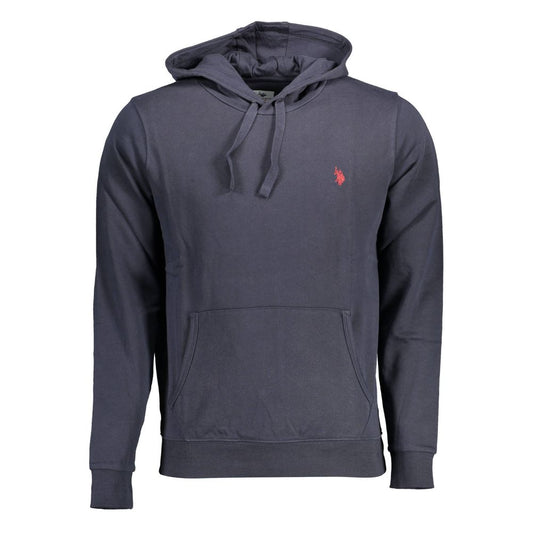 Hooded Sweatshirt Sweater by U.S. POLO ASSN. for men in cotton blue features an polished silhouette, showcasing refined and a sophisticated hooded neckline for a truly polished finish.
