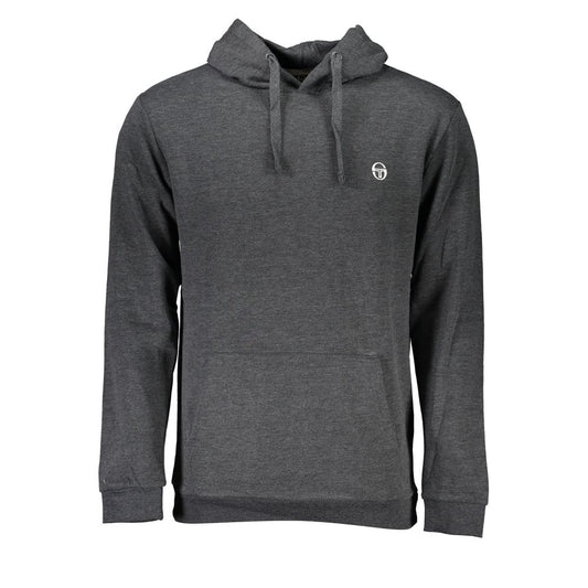 Hooded Sweatshirt Hoodie by Sergio Tacchini for men in cotton polyester brown & gray features a slouchy chic silhouette, detailed with a slouchy chic and a signature hooded neckline for an elevated aesthetic.