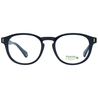 Eyeglasses Frames by Polaroid for unisex in polyamide black features an refined silhouette, showcasing the refined black coloured frame and sophisticated full-frame frame design.