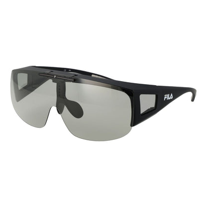 Sunglasses by Fila for men in plastic black features an ethereal full-rim mono-lens frame design with black coloured frame frames and photochromatic polarized lens for a ethereal finish.
