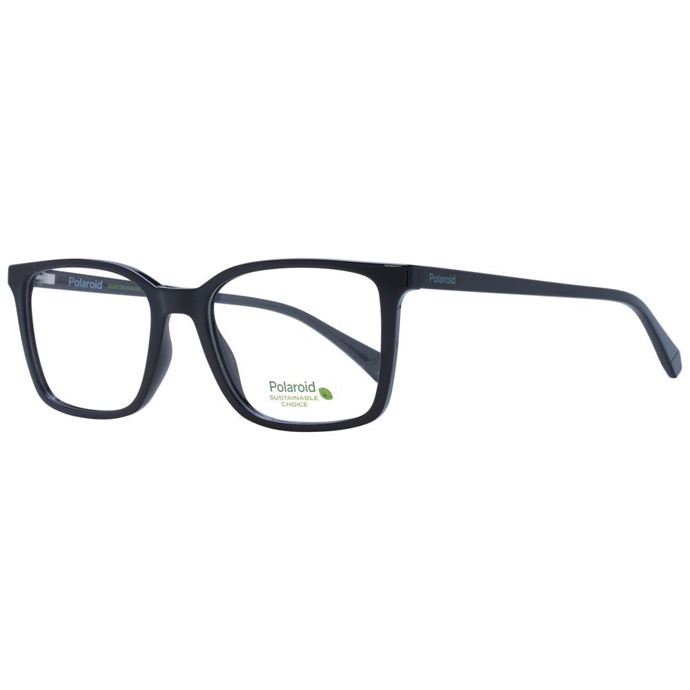 Eyeglasses Frames by Polaroid for men in polyamide and black showcases an refined full-frame frame design featuring a sophisticated black coloured frame for an refined and refined aesthetic.