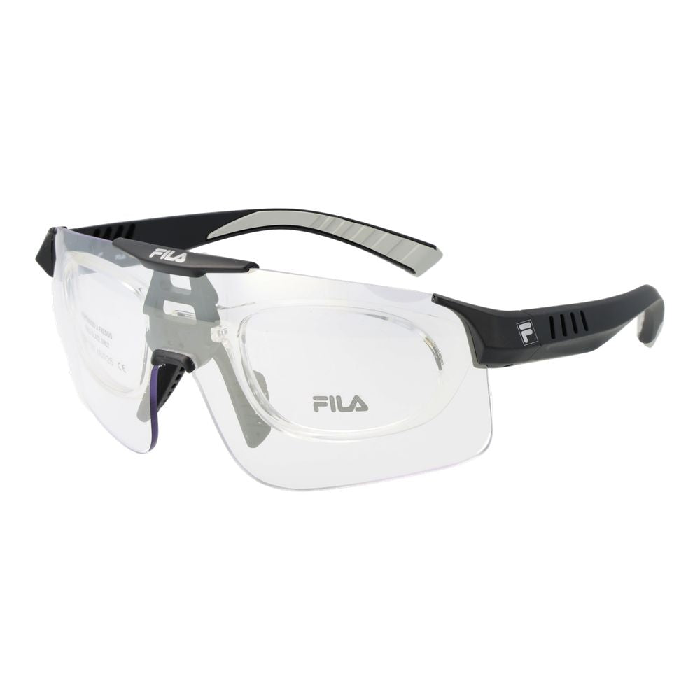 This Sunglasses by Fila for men in nylon black presents a sumptuous silhouette, showcasing a sumptuous full-rim mono-lens frame design in black coloured frame and high-performance non-polarized category-1-light-tint lens.
