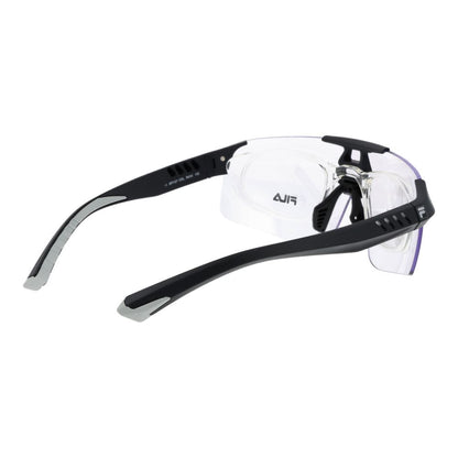 Sunglasses by Fila for men in nylon black showcases a ethereal silhouette, featuring black coloured frame full-rim mono-lens frame design with non-polarized category-1-light-tint lens for a ethereal finish.