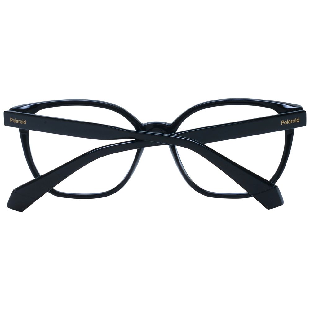 Eyeglasses Frames by Polaroid for women in polyamide black features an refined silhouette, showcasing a sophisticated black coloured frame and refined full-frame frame design for a refined look.