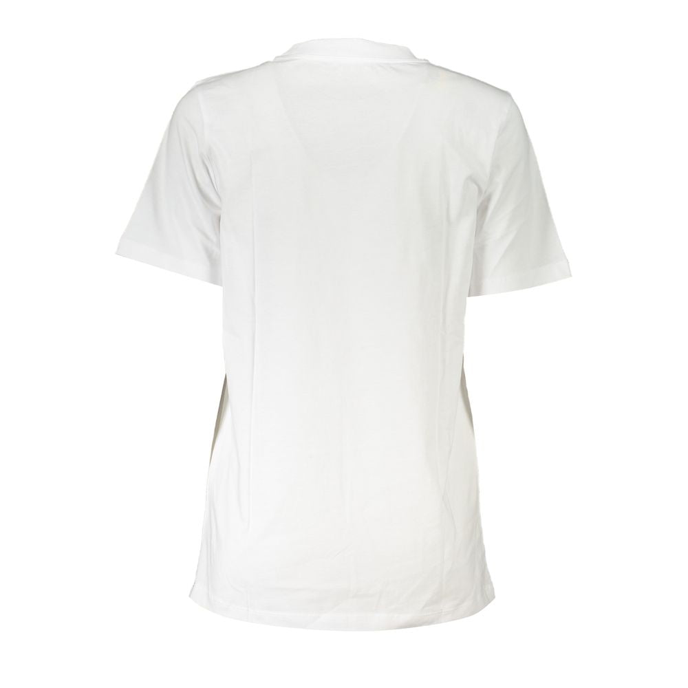 T-Shirt by Patrizia Pepe for women in organic cotton white features a plush silhouette, showcasing a sophisticated and for a truly plush finish.