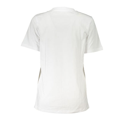 T-Shirt by Patrizia Pepe for women in organic cotton white features a plush silhouette, showcasing a sophisticated and for a truly plush finish.