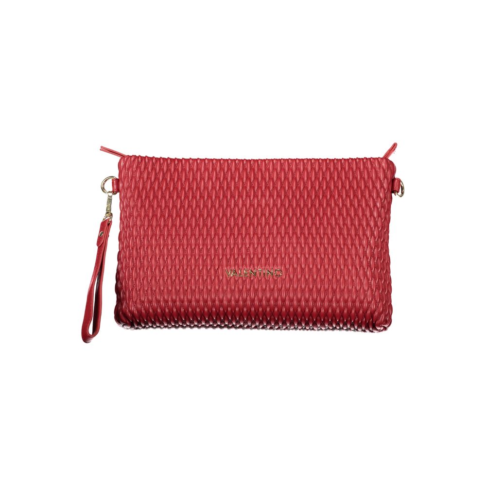 Handbag by Mario Valentino for women in polyethylene red features an refined silhouette, showcasing a secure zipper, ample internal-pockets, and versatile shoulder-strap, adjustable-strap & detachable-strap for a sophisticated refined aesthetic.