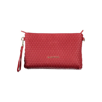 Handbag by Mario Valentino for women in polyethylene red features an refined silhouette, showcasing a secure zipper, ample internal-pockets, and versatile shoulder-strap, adjustable-strap & detachable-strap for a sophisticated refined aesthetic.