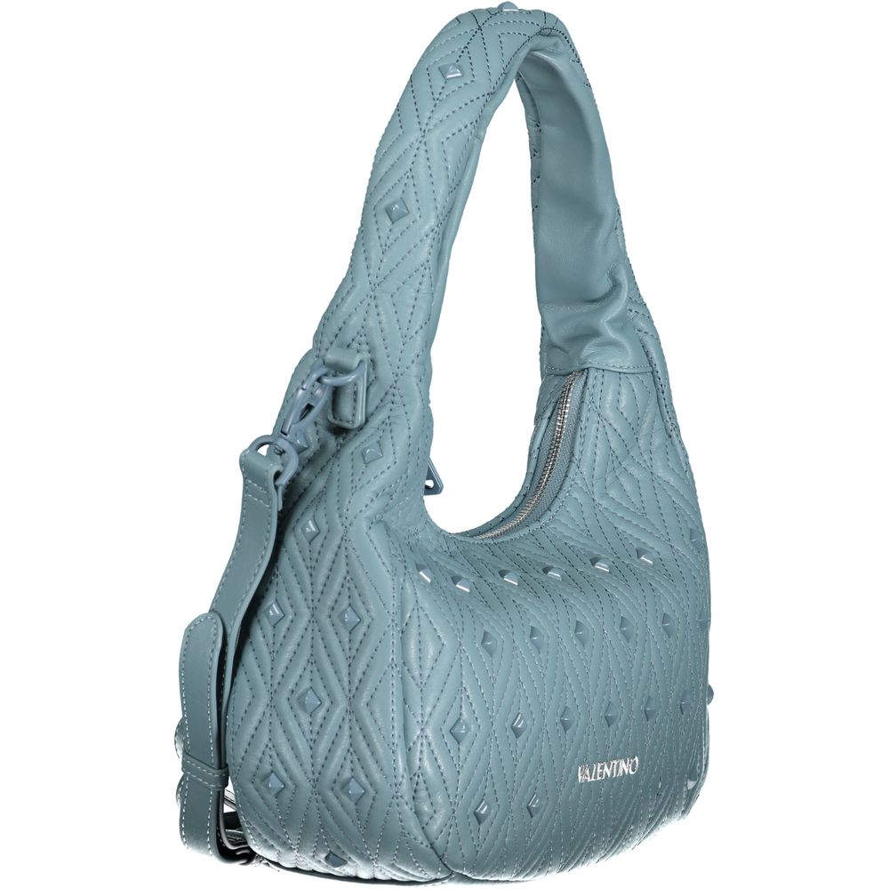 Shoulder Handbag by Mario Valentino for women in polyethylene blue features a refined silhouette, showcasing a secure zipper, organized , and versatile shoulder-strap, adjustable-strap & handle for a refined finish.