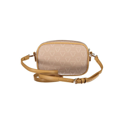 This Shoulder Handbag by Mario Valentino for women in polyethylene and beige presents a sculptural silhouette featuring a secure zipper, ample internal-pockets, and versatile shoulder-strap & adjustable-strap for a sculptural finish.