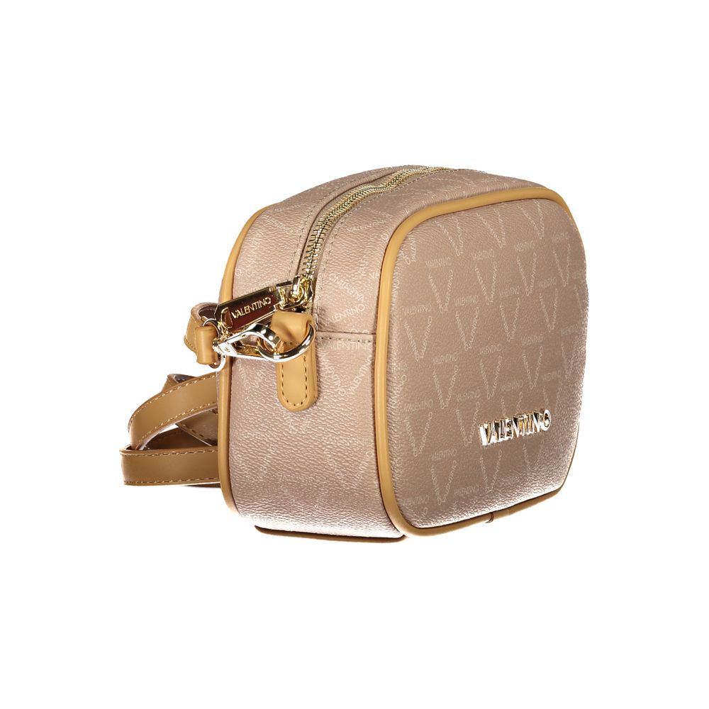 Shoulder Handbag by Mario Valentino for women in polyethylene beige presents a ornamental silhouette, showcasing a secure zipper, ample internal-pockets, and versatile shoulder-strap & adjustable-strap for a ornamental finish.