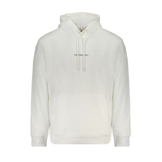 Hooded Sweater by Calvin Klein for men in cotton white showcases an masterful silhouette, artfully detailed with a masterful hooded neckline and for a sophisticated, premium finish.